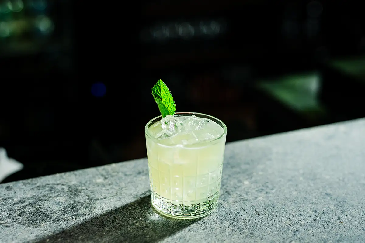 a cocktail at Immigrant Food