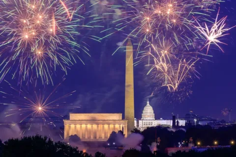 Fireworks over Washington, DC