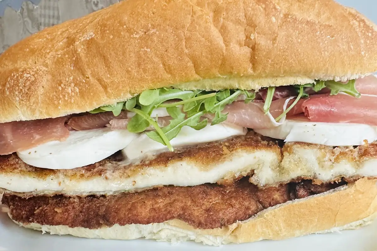 a parmesan sandwich at Floriana