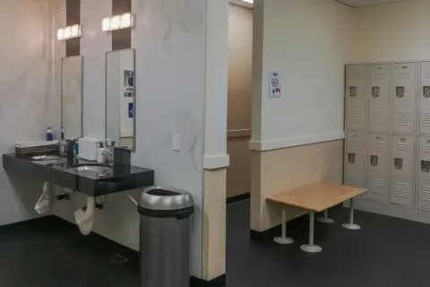 a high school bathroom