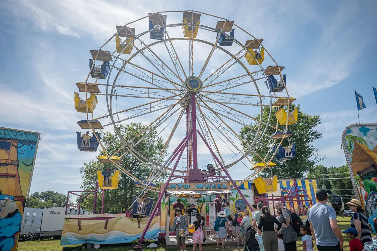 Large ferris wheel at Fairfax County Carnival and Fair