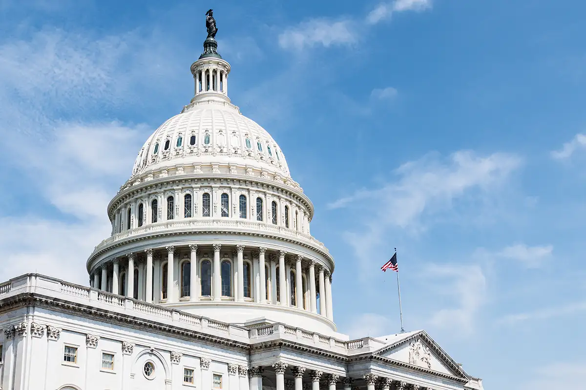 exterior of the U.S. Capitol building in DC
