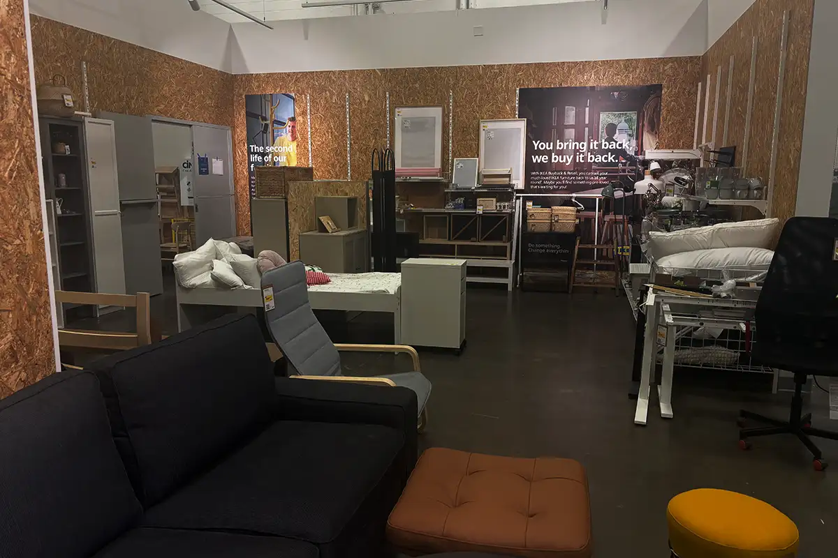 "As-Is" section filled with second-hand items from Chantilly Ikea