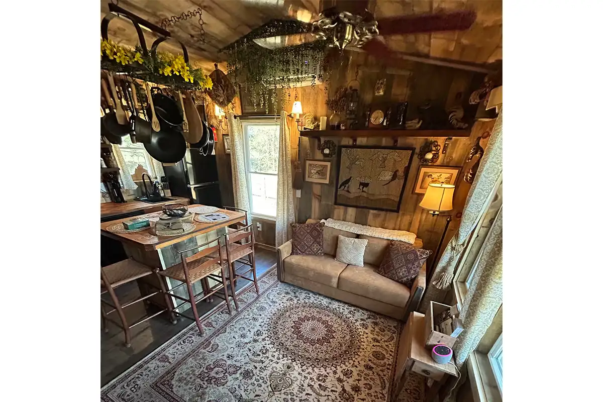 Interior of Cozy Nanny cabin