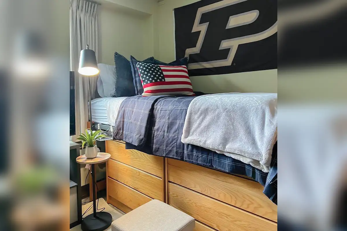Dorm room at Purdue University