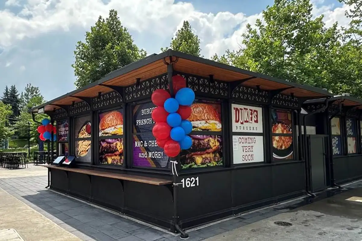 The Duke's Burgers kiosk at National Landing