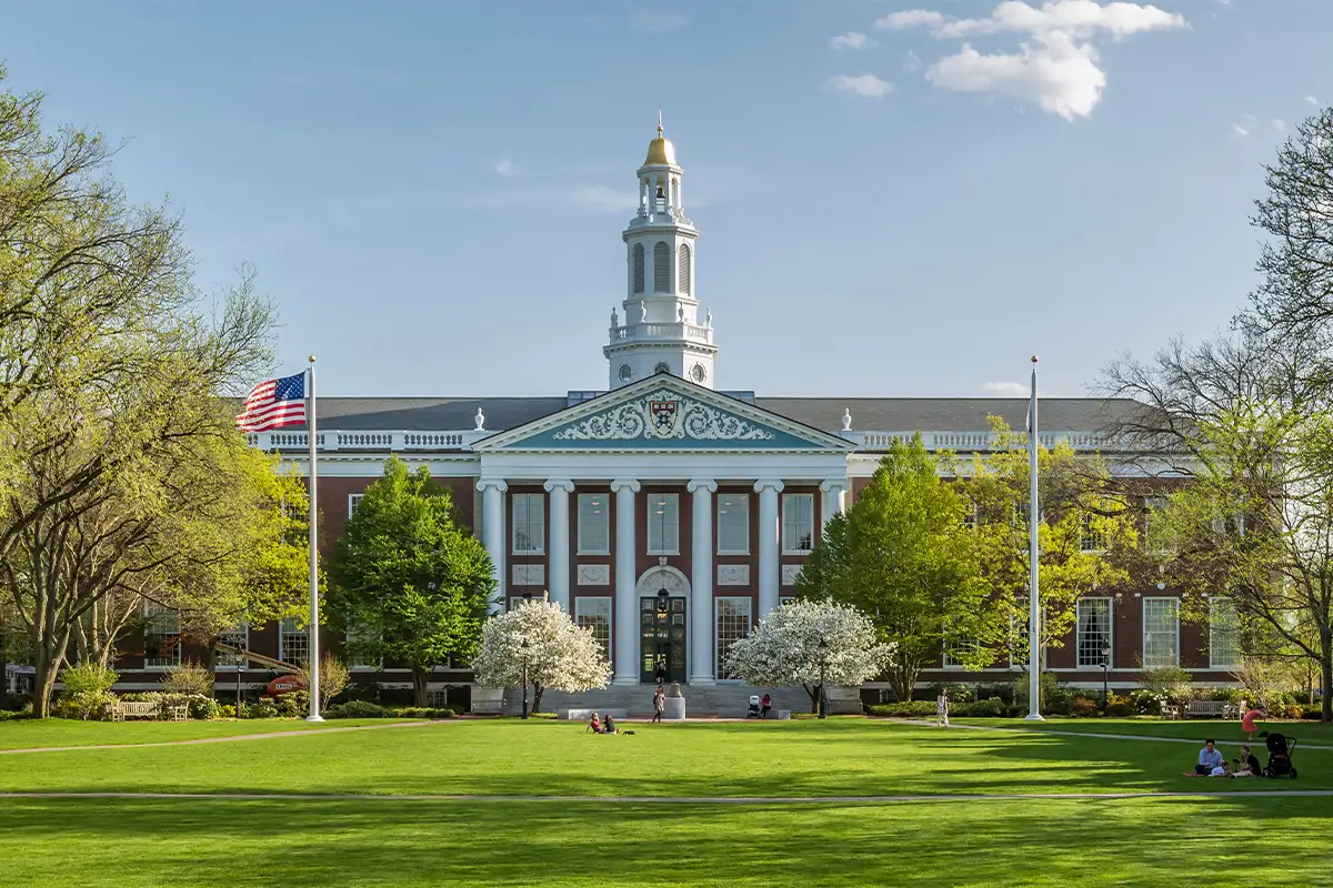 View of the Harvard University's Campus in Cambridge, Massachusetts, 