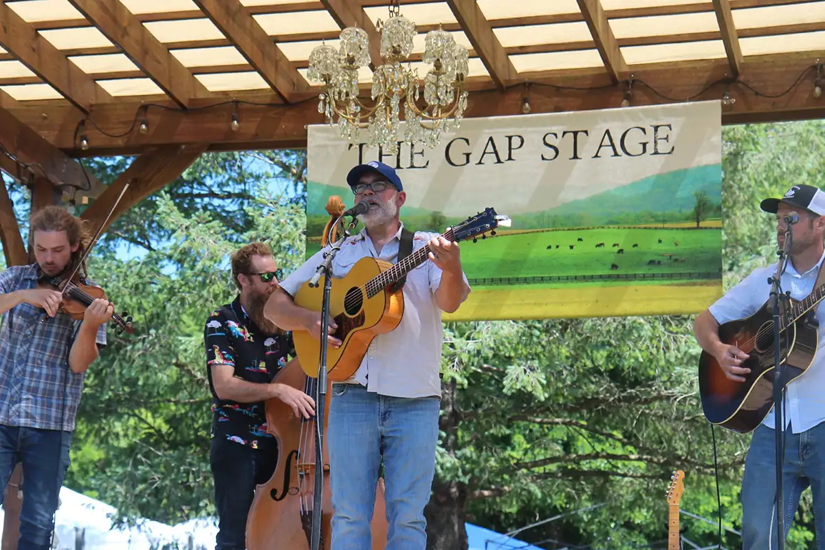 The Shorthill Mountain Boys band playing at the Loudoun Appalachian Trail Festival
