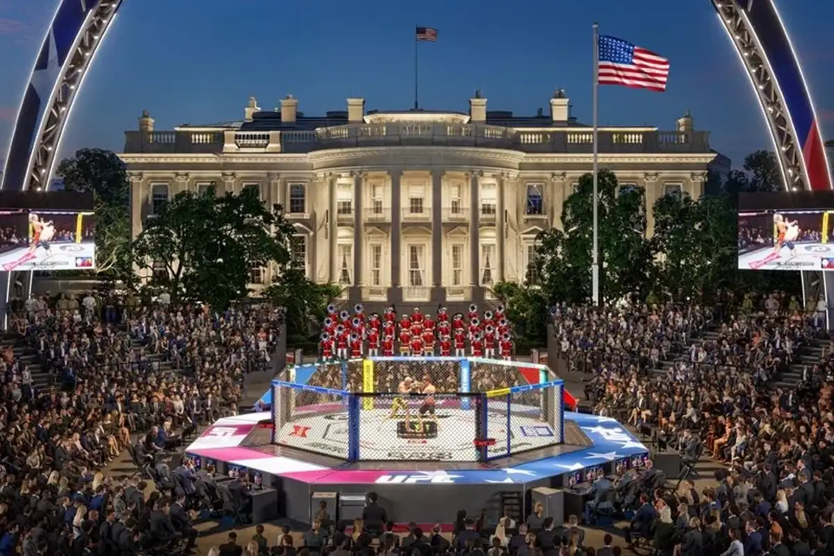 rendering of the UFC Freedom 250 fight will be held on Sunday, June 14 in Washington, DC