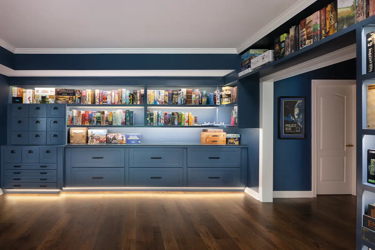 Game room in Vienna home