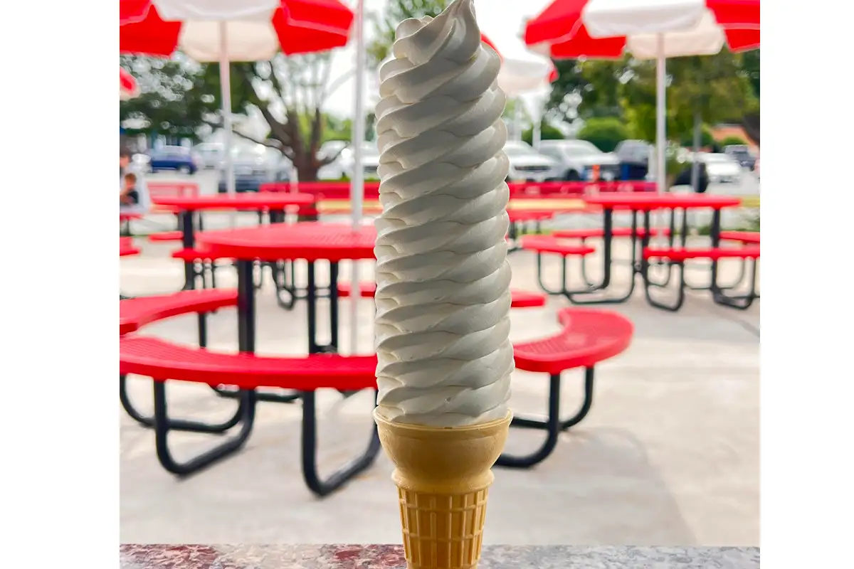 a towering soft serve cones, Nathan’s Dairy Bar in Manassas