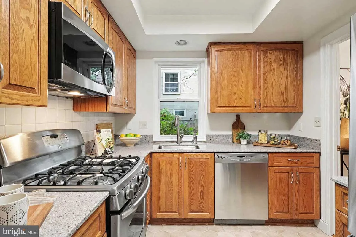 kitchen with wood cabinets and stainless steel appliances