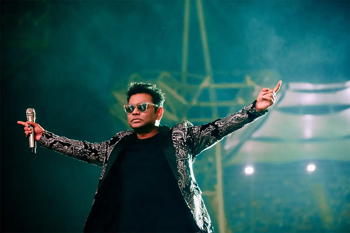A.R. Rahman performing on stage