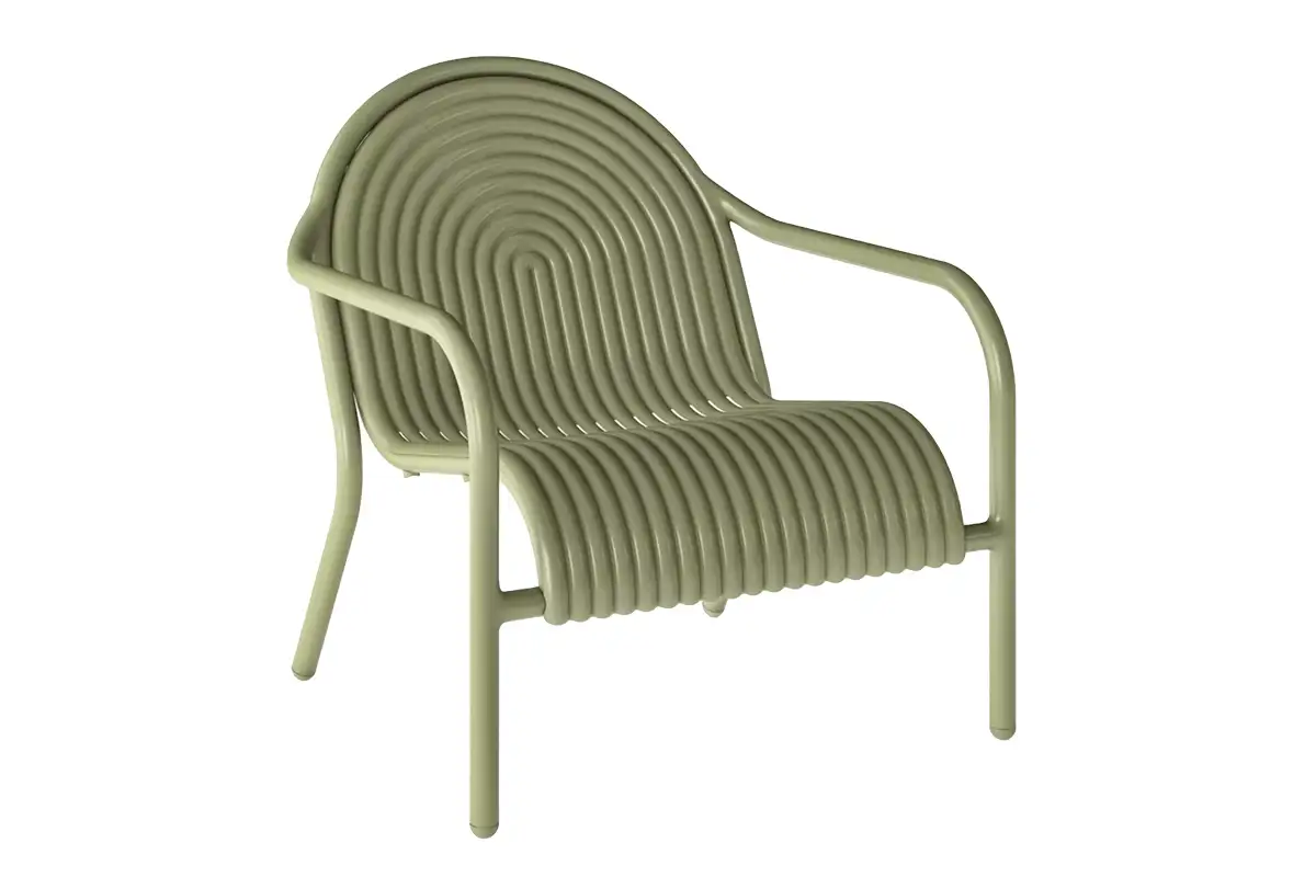 Green curved chair