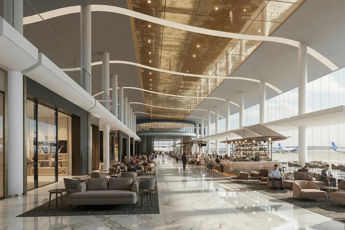 Rendering of Dulles North Interior at Dulles Airport