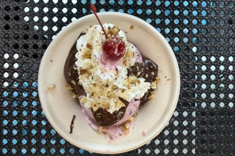 Whistler's Ice Cream Extraordinaire sundae