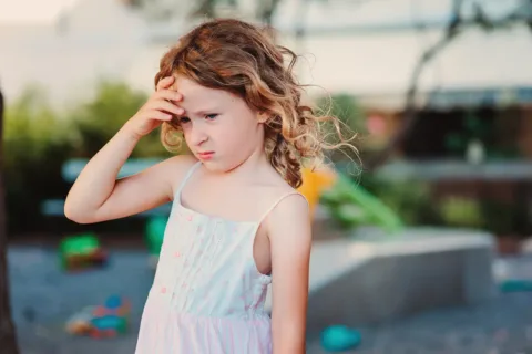 Girl with headache