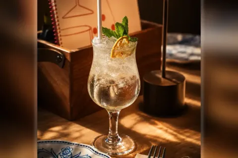 A Hugo Spritz at Stellina