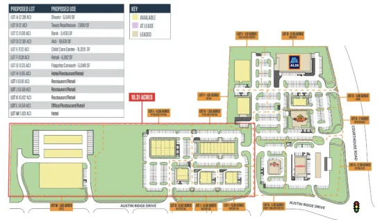 rendering of Austin Ridge Shopping Center in Stafford