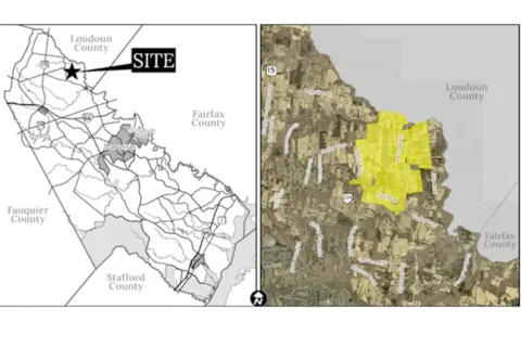 A map of the plan for the data center known as the Dulles South Innovation Center
