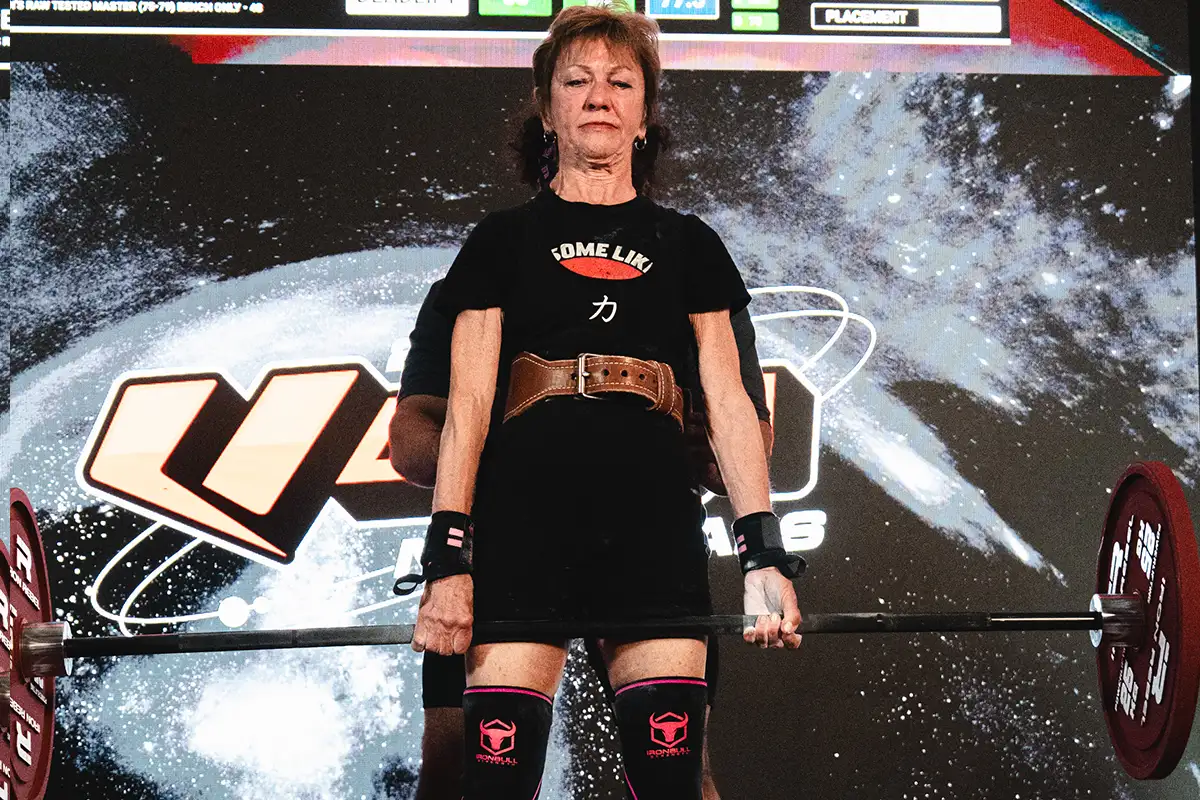 Becky Lane in a national powerlifting competition