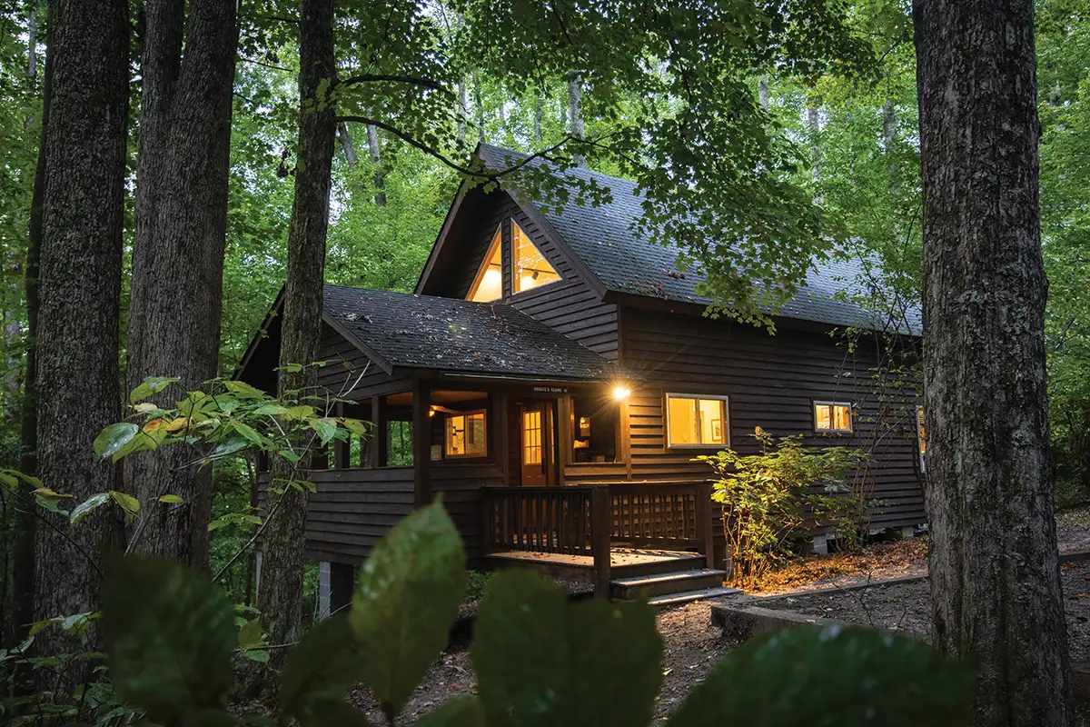 cabin in west virginia forest
