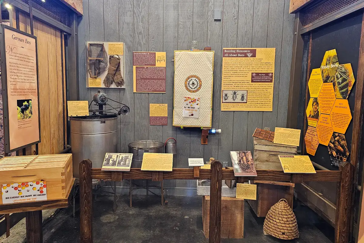 an exhibit at the Heritage Farm Museum