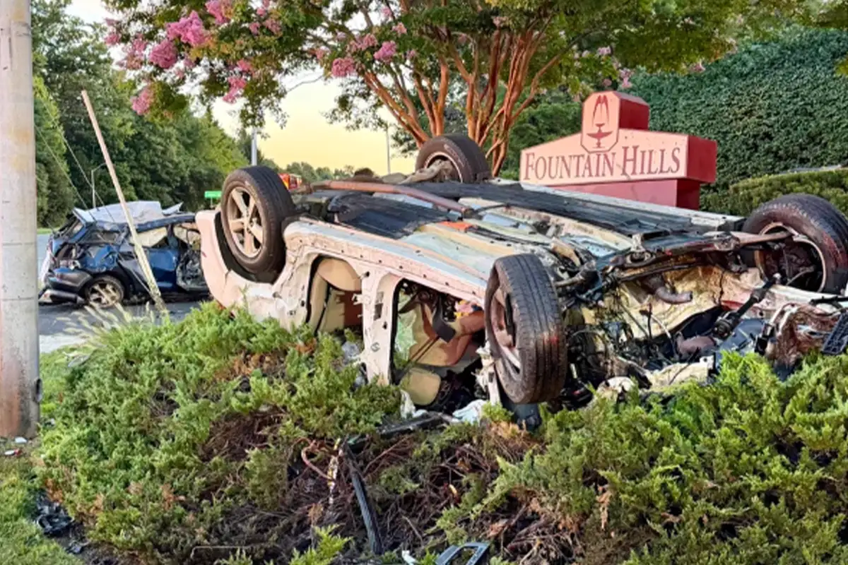 Car flipped in Montgomery County crash