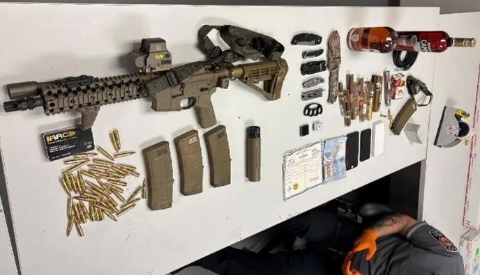 During the arrest of a Reston burglary suspect, officers recovered an AR-15-style rifle and magazines among Gonzales-Coello’s belongings.