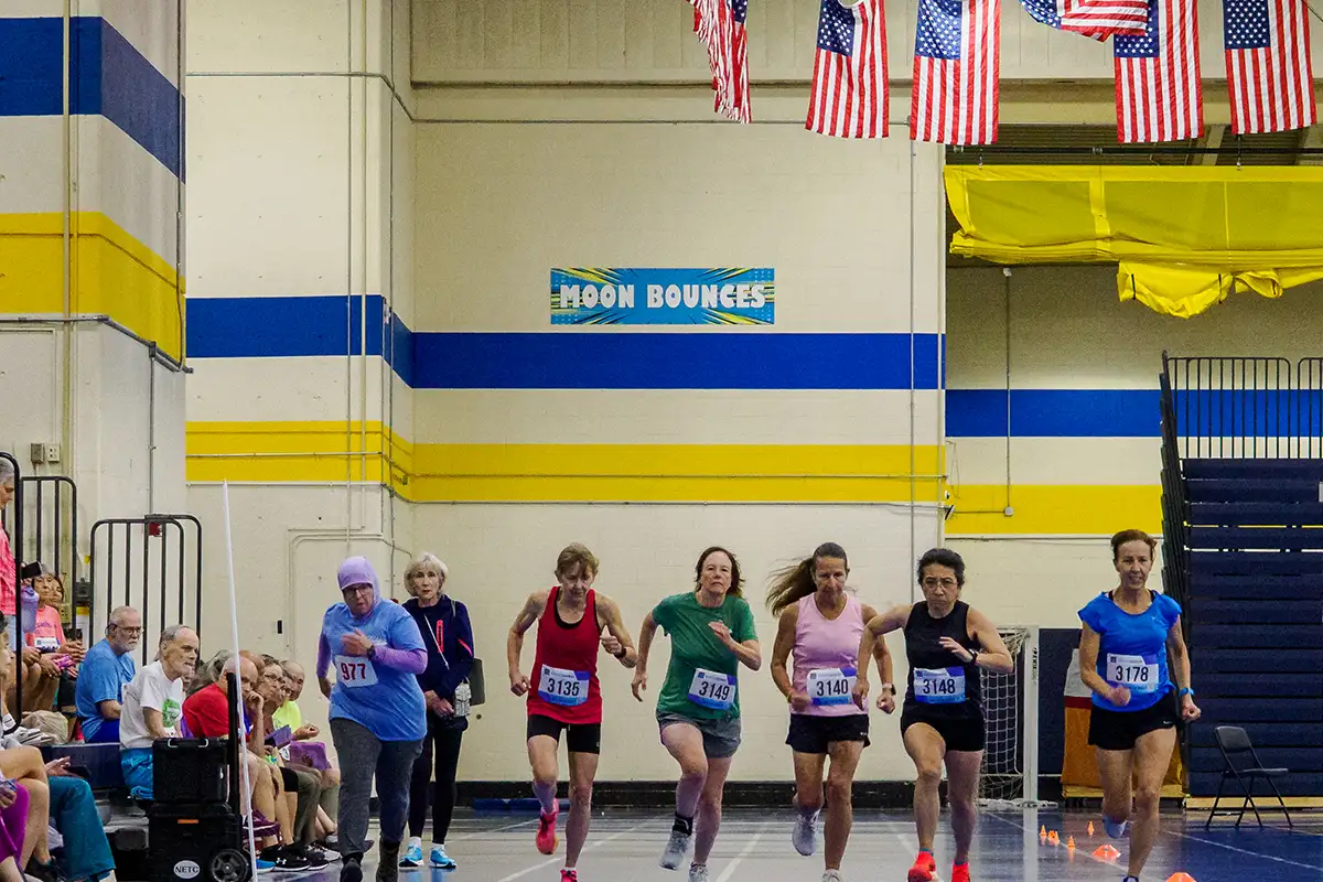 women race in the 800 meter run at the Northern Virginia Senior Olympics