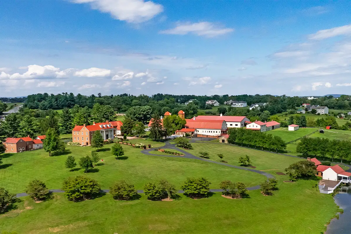 Aerial view of Wheatland Farm