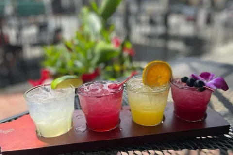 margarita flight at denim & pearls