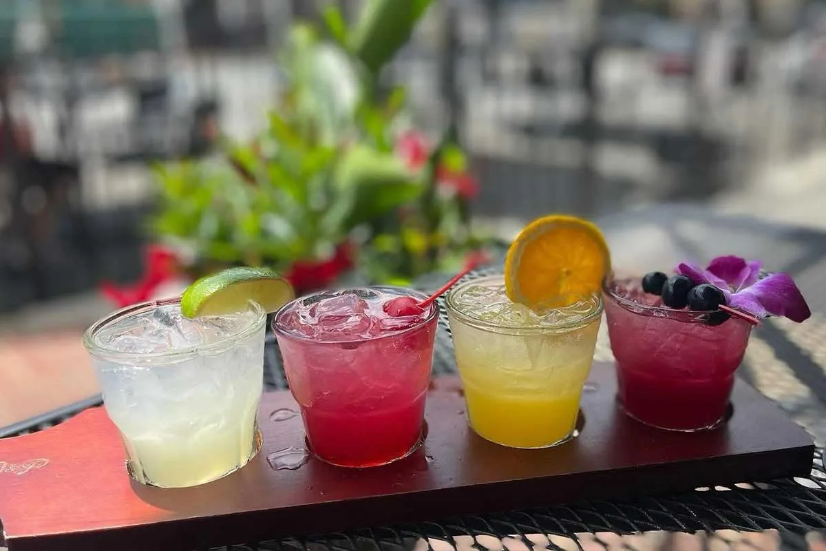 margarita flight at denim & pearls