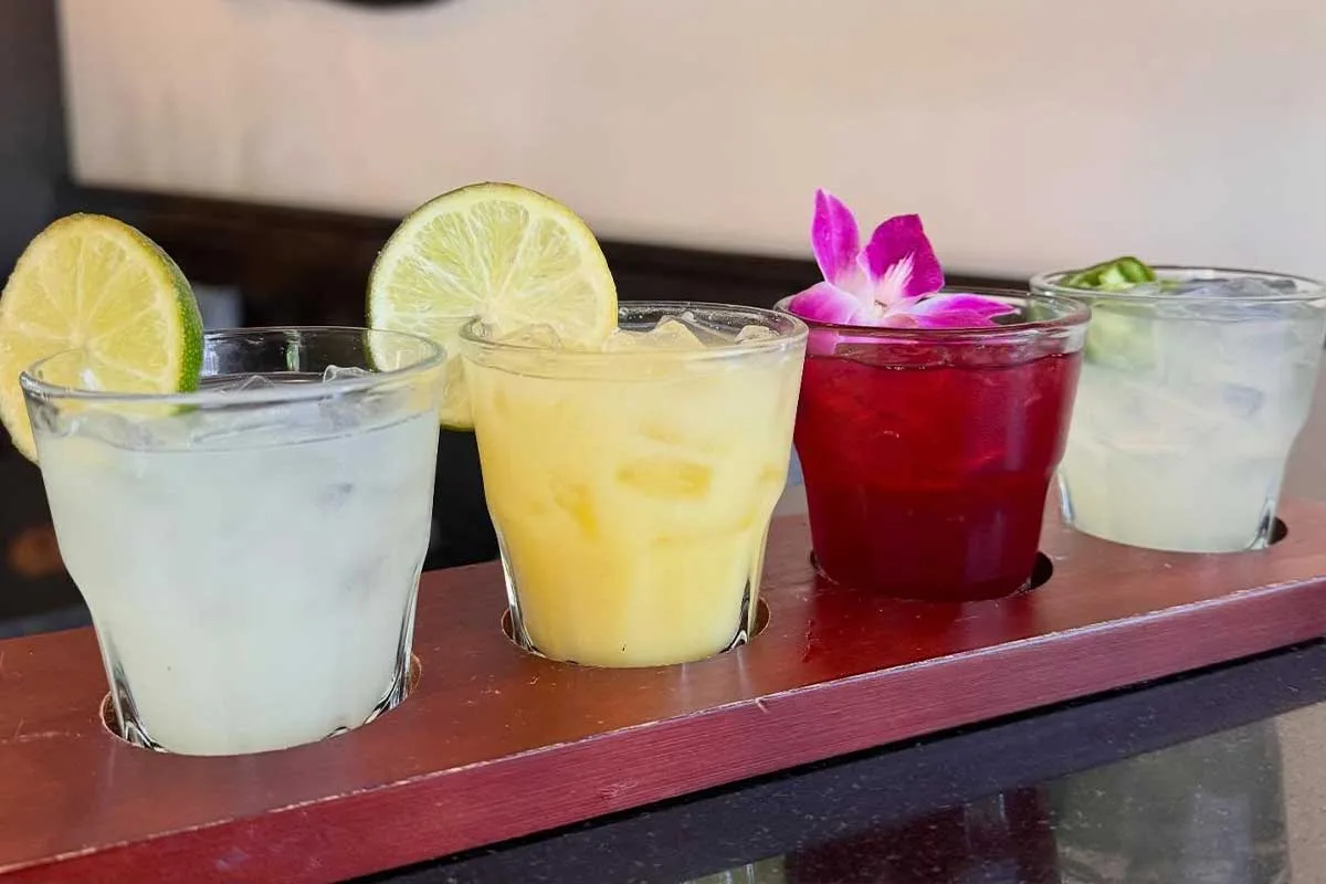 margarita flight at denim & pearls