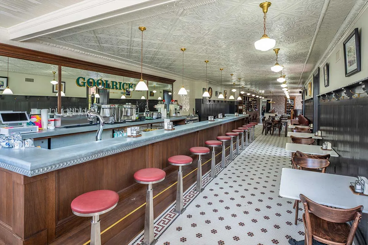 goolrick's lunch counter and dining area