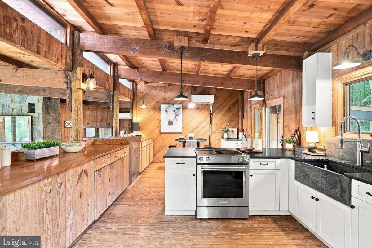 kitchen with white cabinets and breakfast nook