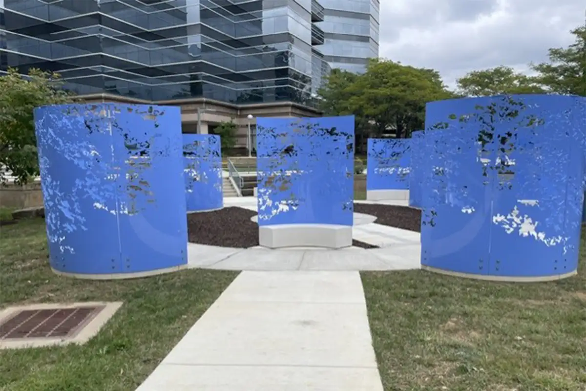 The Circles of Memory Memorial at the Fairfax County Government Center