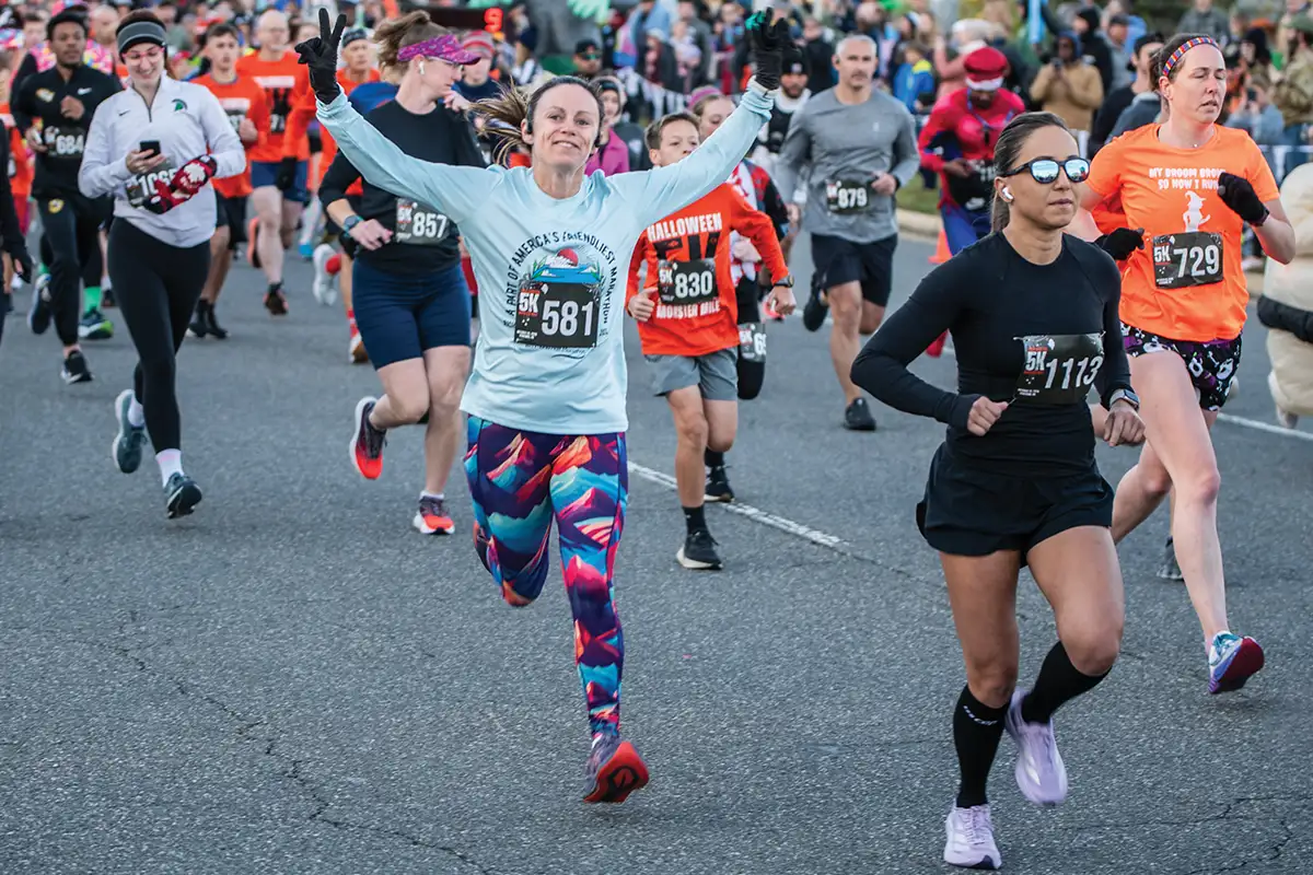 runners at Halloween 5K and Monster Mile