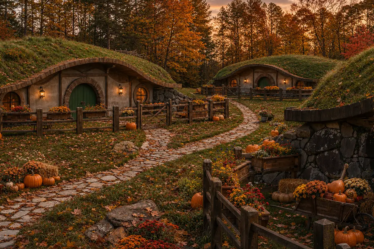 Faireborough village in the fall