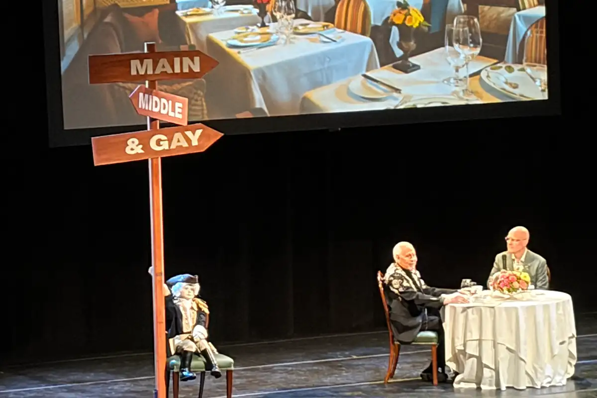 Image of chef Patrick O'Connell, left. and food critic Tom Sietsema, courtesy Dawn Klavon