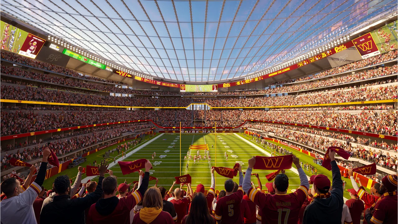 Rendering of interior of new Washington Commanders Stadium