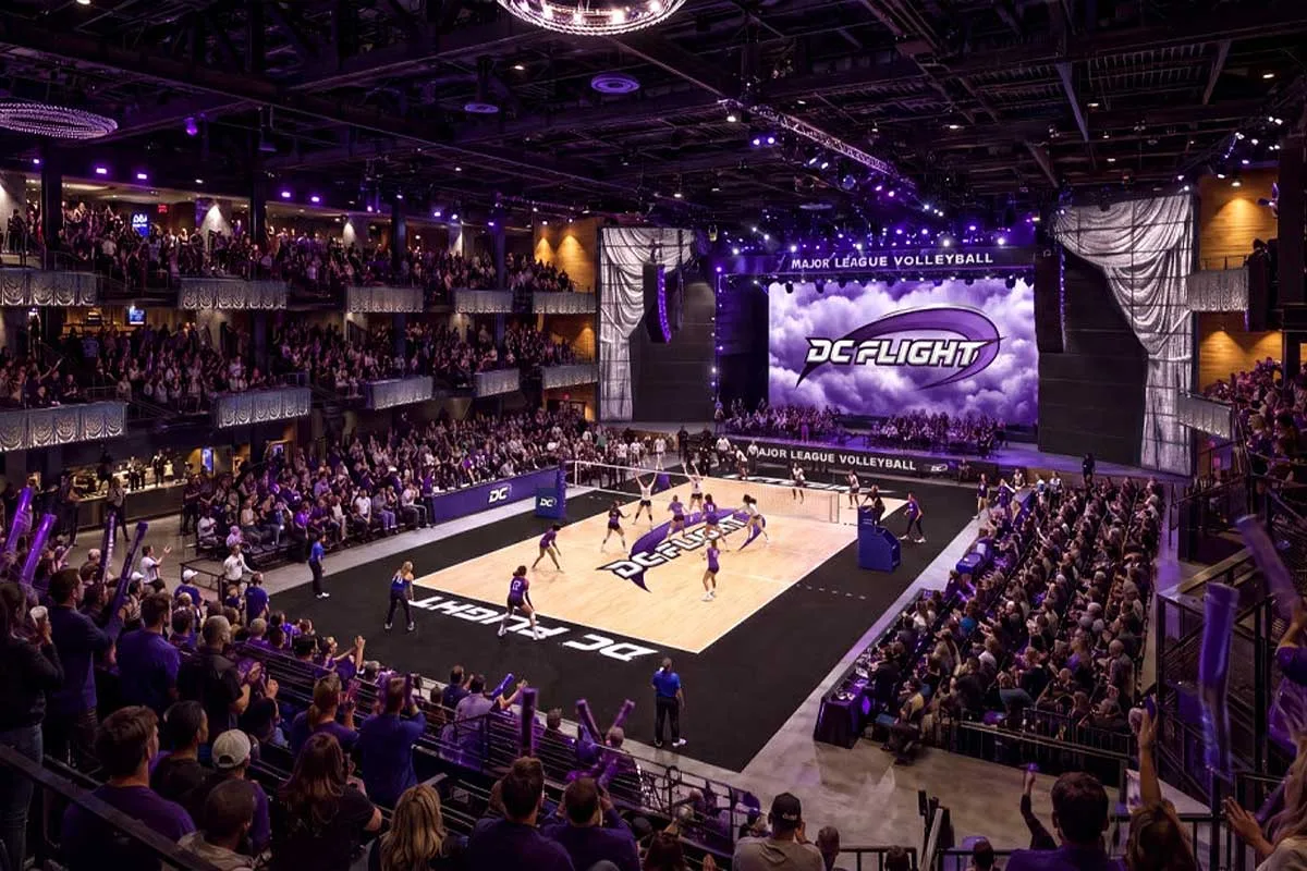 rendering of DC Flight volleyball court in The Anthem