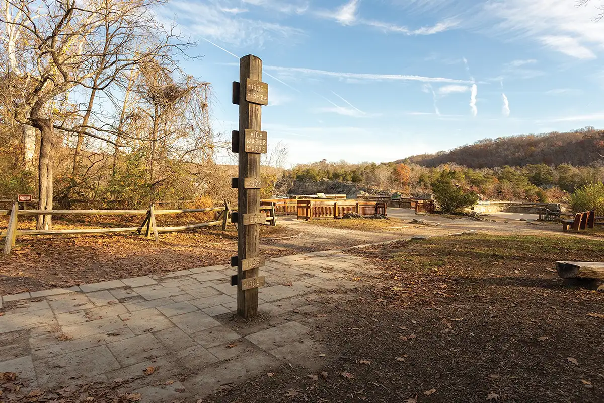 high-water marker at great falls park