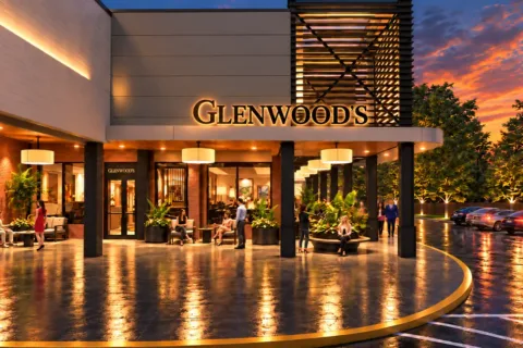 an eterior rendering of the exterior of the Glenwood's restaurant planned for McLean, VA