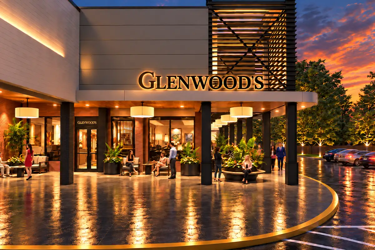 an eterior rendering of the exterior of the Glenwood's restaurant planned for McLean, VA
