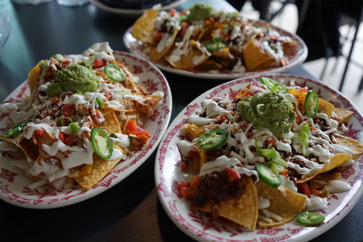 nachos at Open Road beer garden in Tysons