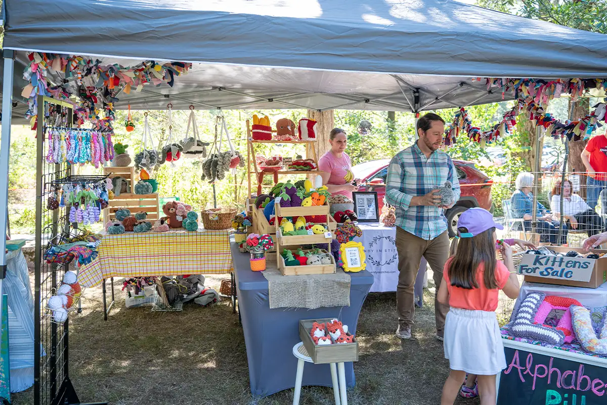 a vendor booth at ParktoberFest