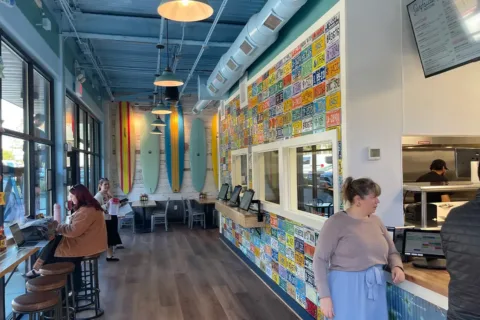 The interior of Surfside Taco stand in McLean