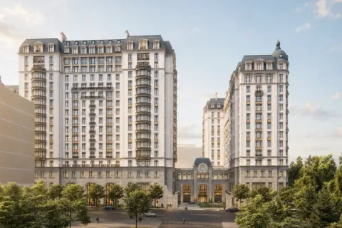 Rendering for Corso Tysons — a 427-unit assisted-living facility along with a theater, restaurants and retail outlets that will be open to the public. It's planned for the current location of Shipgarten in Tysons