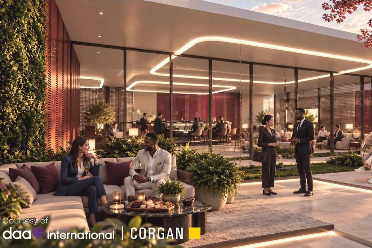rendering of garden terrace at dulles international airport
